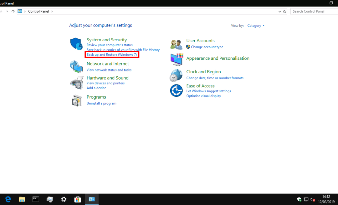 Sao lưu Windows 10