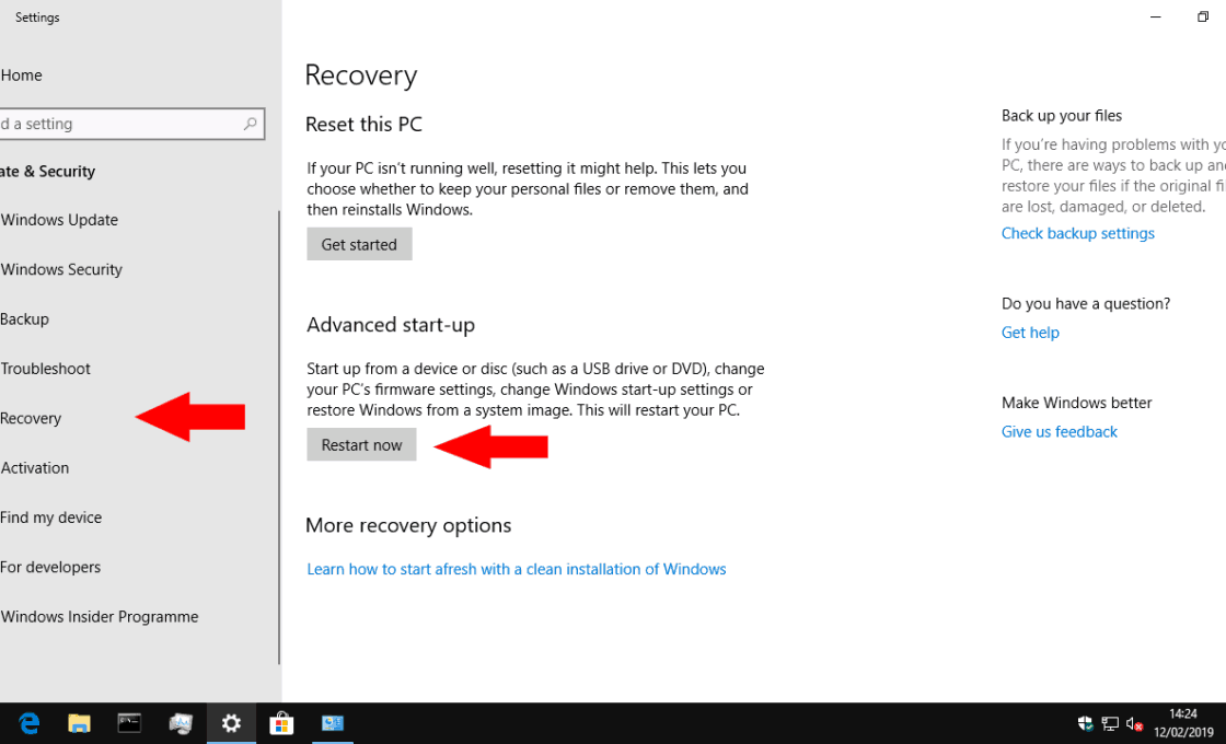 Khôi phục Windows 10 lỗi
