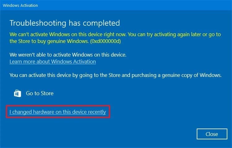 Kích hoạt lại Windows 10