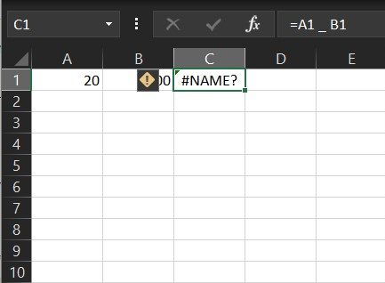 Lỗi Excel #Name