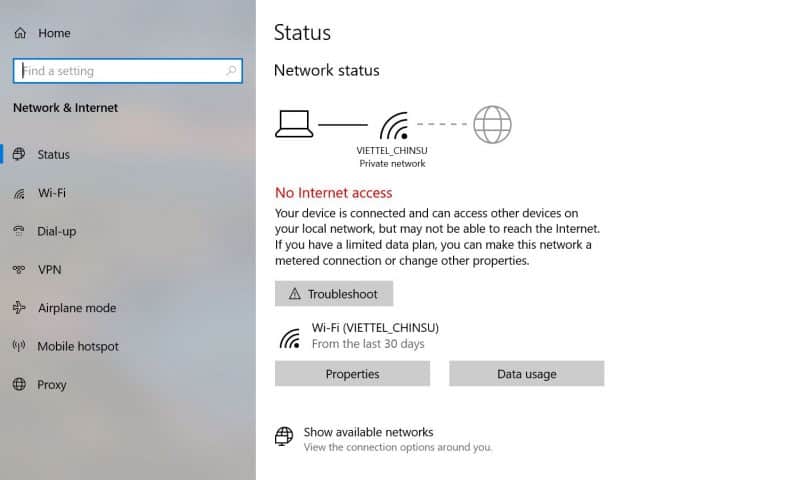 Lỗi Wifi trên Windows 10 bản 2004 và cách khắc phục hiệu quả