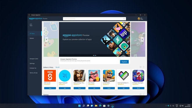Kho ứng dụng Amazon Appstore.