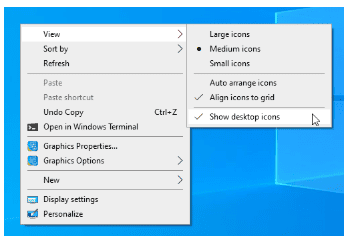 Biểu tượng Desktop liên tục biến mất trên Windows 10
